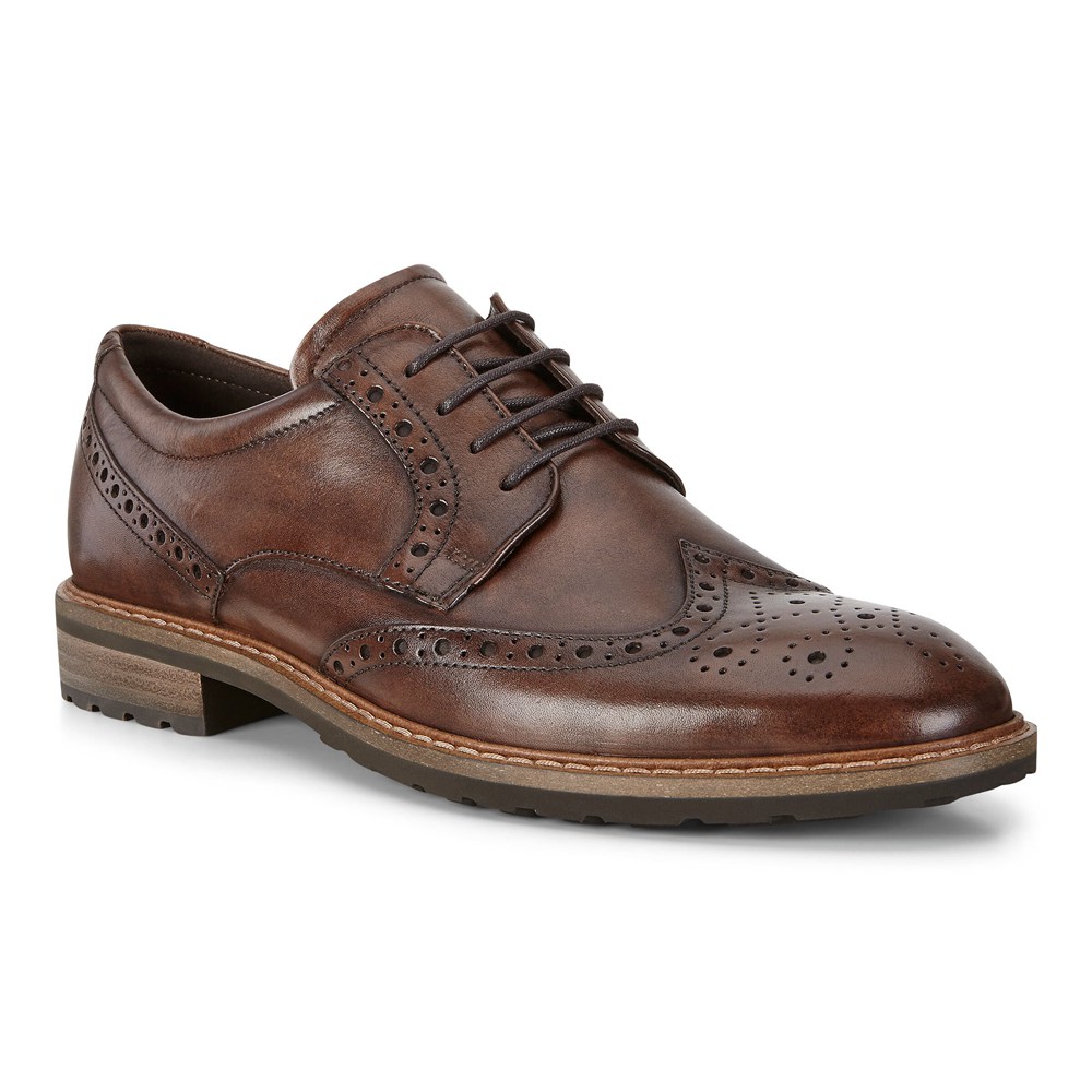 Zapatos De Vestir Hombre - ECCO Vitrus I Wing Tip Tie - Marrom - XPU638472